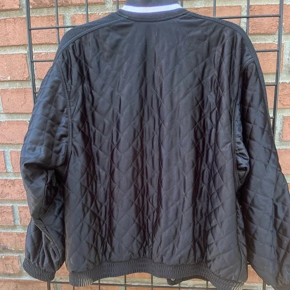 Vintage 90's Nike Court Quilted Jacket Snap Button - Picture 4 of 8